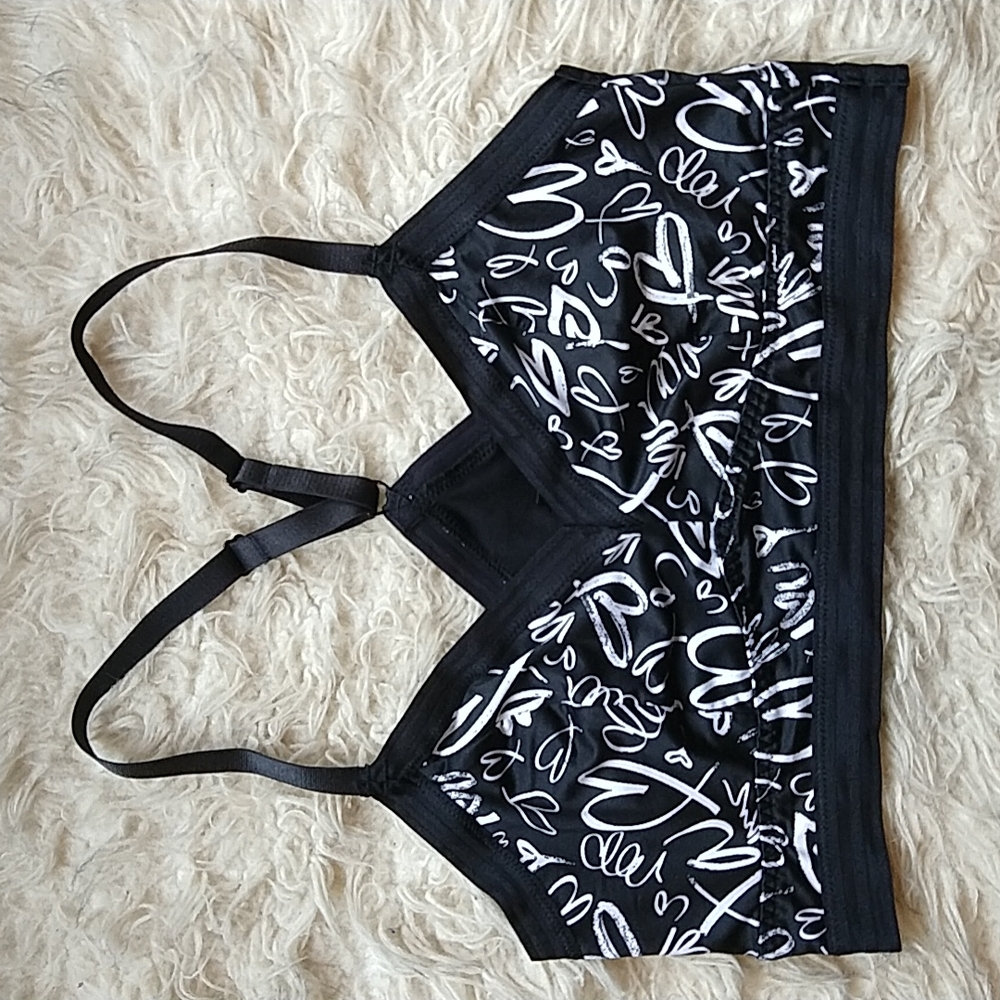 Torrid Curves Black and White Heart Graffiti Plus Size Bralette 1
